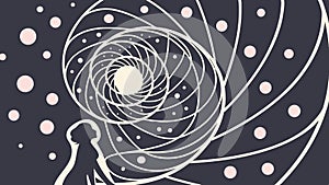 Hypnotic abstract concentric spiral pattern, dynamic and modern design, vector design Generative AI