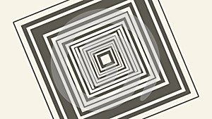 Hypnotic Abstract Square Tunnel, Geometric Optical Illusion Vector Background, vector design Generative AI