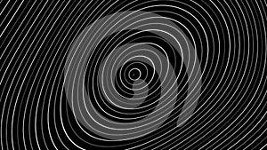 Hypnotic Black And White Vintage Rubber Lines Organic Waves Loop