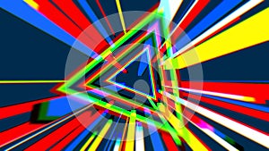 Hypnotic bright triangular cartoon portal photo