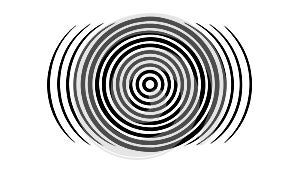 Hypnotic Circular Swirl, Optical Illusion Pattern, vector design Generative AI