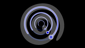 Hypnotic Concentric circles Modern glowing preloader and progress loading circle bar animation over background loading infinite