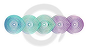 Hypnotic Concentric Spiral Waves Abstract Pattern, vector design Generative AI