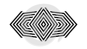 Hypnotic geometric optical illusion pattern. Abstract and striking design, vector design Generative AI