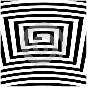 Hypnotic, geometric, repeated pattern vector background