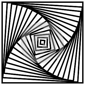 Hypnotic, geometric, repeated pattern vector background