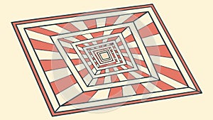 Hypnotic Geometric Spiral Pattern for Abstract Design, vector design Generative AI