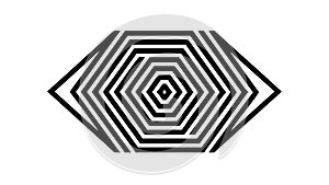 Hypnotic Hexagonal Geometric Pattern, Optical Illusion Design, vector design Generative AI
