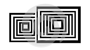 Hypnotic Nested Squares Geometric Pattern Abstract Vector, vector design Generative AI
