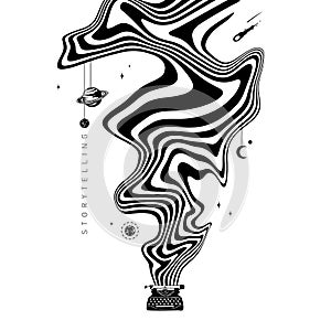 Hypnotic optical vector illustration