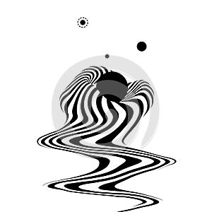 Hypnotic optical vector illustration