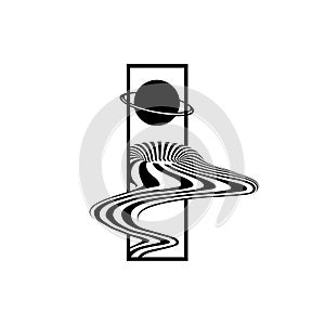 Hypnotic optical vector illustration