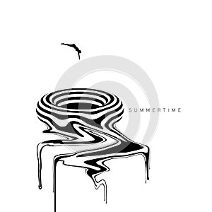 Hypnotic optical vector illustration