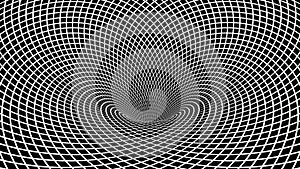 Hypnotic Psychedelic Black and White Optical Illusion