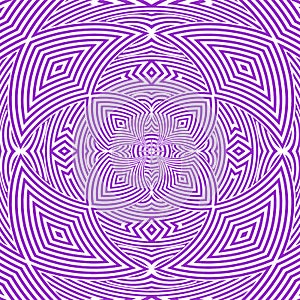 Hypnotic Purple Flower Stripe Shapes Vector