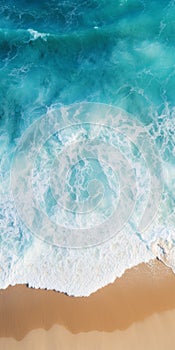 Hypnotic Renaissance Photography: Ocean Waves And Sandy Beach photo