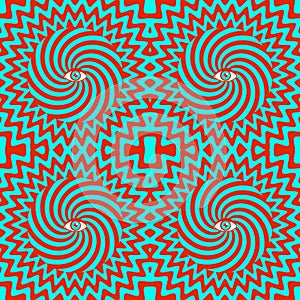 Hypnotic retro seamless pattern