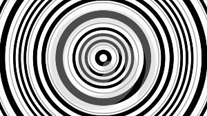 Hypnotic Rhythmic Movement Black And White Stripes Kaleidoscope.