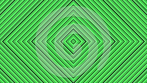 Hypnotic rhythmic movement green stripes kaleidoscope.