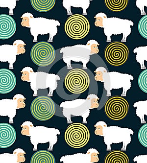 Hypnotic sheep for sleep pattern. Hypno farm animal