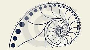 Hypnotic Spiral Pattern Element, vector design Generative AI