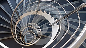 Hypnotic spiral stairs abstract photo