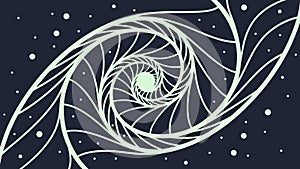 Hypnotic Spiraling Abstract Geometric Pattern, vector design Generative AI