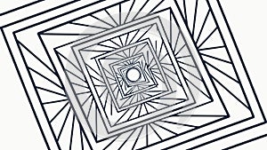 Hypnotic Square Vortex Geometric Pattern, Optical Illusion, vector design Generative AI