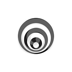 Hypnotic stripes circle design symbol logo vector