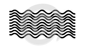Wavy lines pattern, dynamic abstract background design element vector design Generative AI