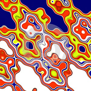 Hypnotic vibrational fluid colorful graphics, abstract background