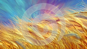 A hypnotizing display of wheat synchronized in a mesmerizing dance that ebbs and flows with the winds gentle touch photo