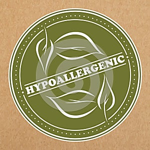 Hypoallergenic badge, icon, sticker layout photo