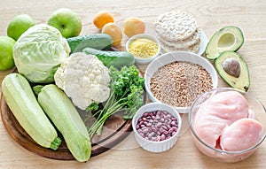 Hypoallergenic diet: products of different groups photo