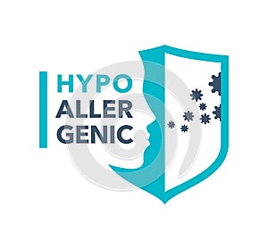 Hypoallergenic emblem - anti allergy stamp photo