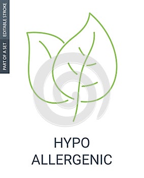 Hypoallergenic simple icon photo