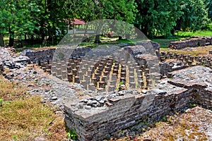 Hypocaust of the Great Baths complex in Dion