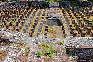 Hypocaust of the Great Baths complex in Dion