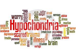 Hypochondria fear of illness word cloud concept 2