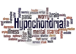 Hypochondria fear of illness word cloud concept photo