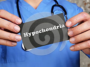 Hypochondria sign on the page photo