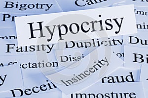 Hypocrisy Concept and Words