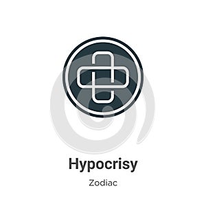 Hypocrisy vector icon on white background. Flat vector hypocrisy icon symbol sign from modern zodiac collection for mobile concept