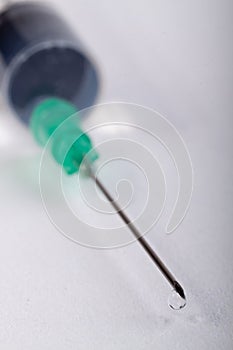 Hypodermic Needle with Droplet photo