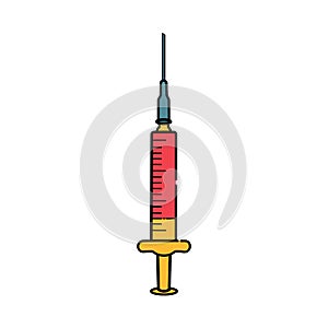 Hypodermic syringe icon. photo