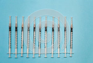 Hypodermic syringe. Medical Injectors