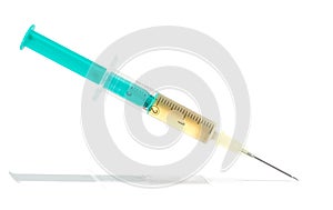 Hypodermic syringe with needle photo