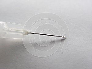 Hypodermic syringe needle photo