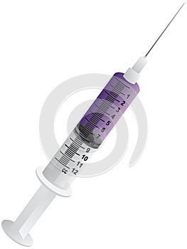 Hypodermic Syringe Needle Illustration photo