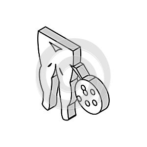 hypoproteinemic edema isometric icon vector illustration